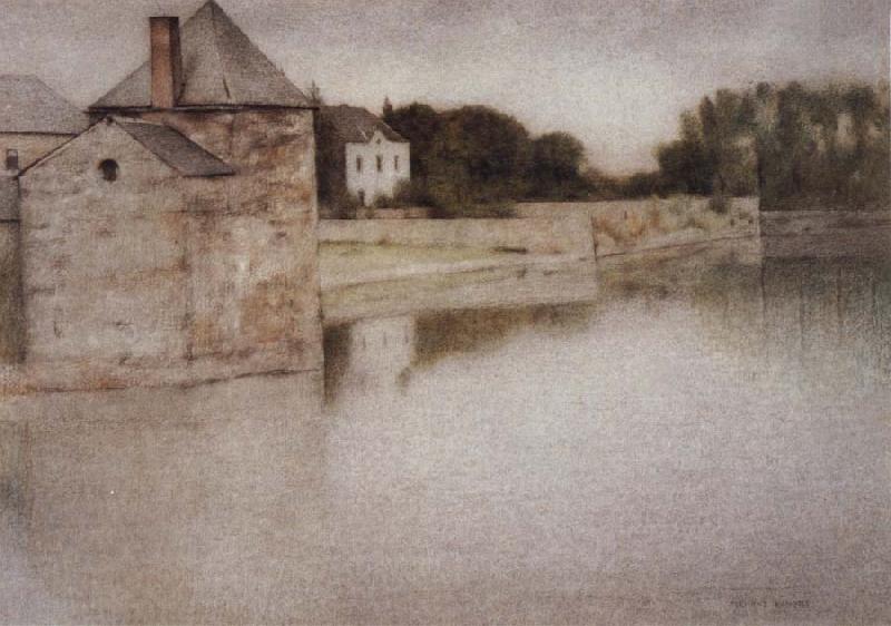 Fernand Khnopff The end of the day France oil painting art